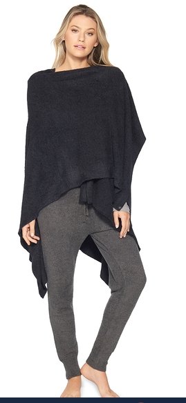 COZY CHIC  WEEKEND WRAP- BLACK/One size fits all