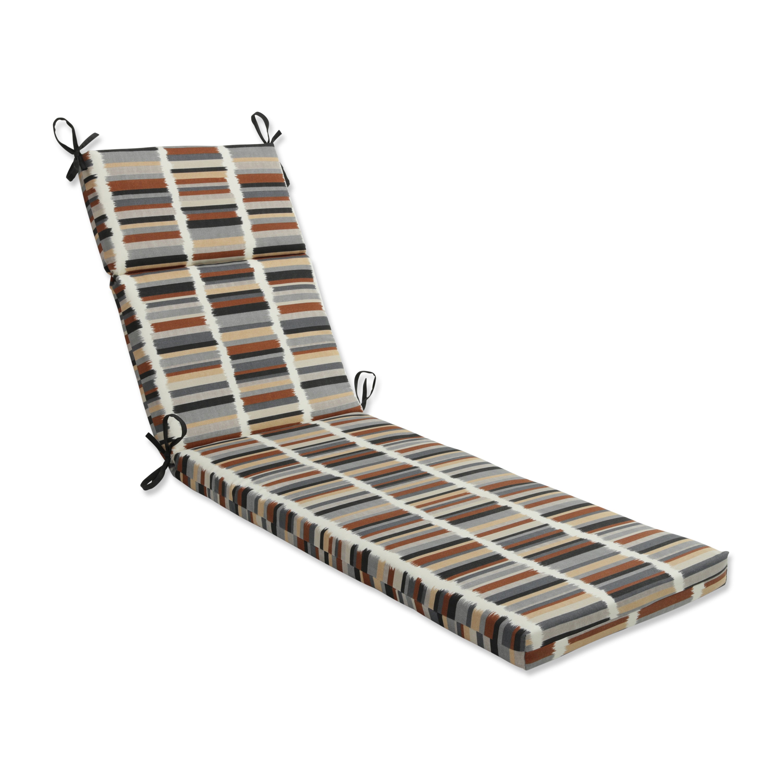 Solar Stripe Ebony Chaise Lounge Cushion