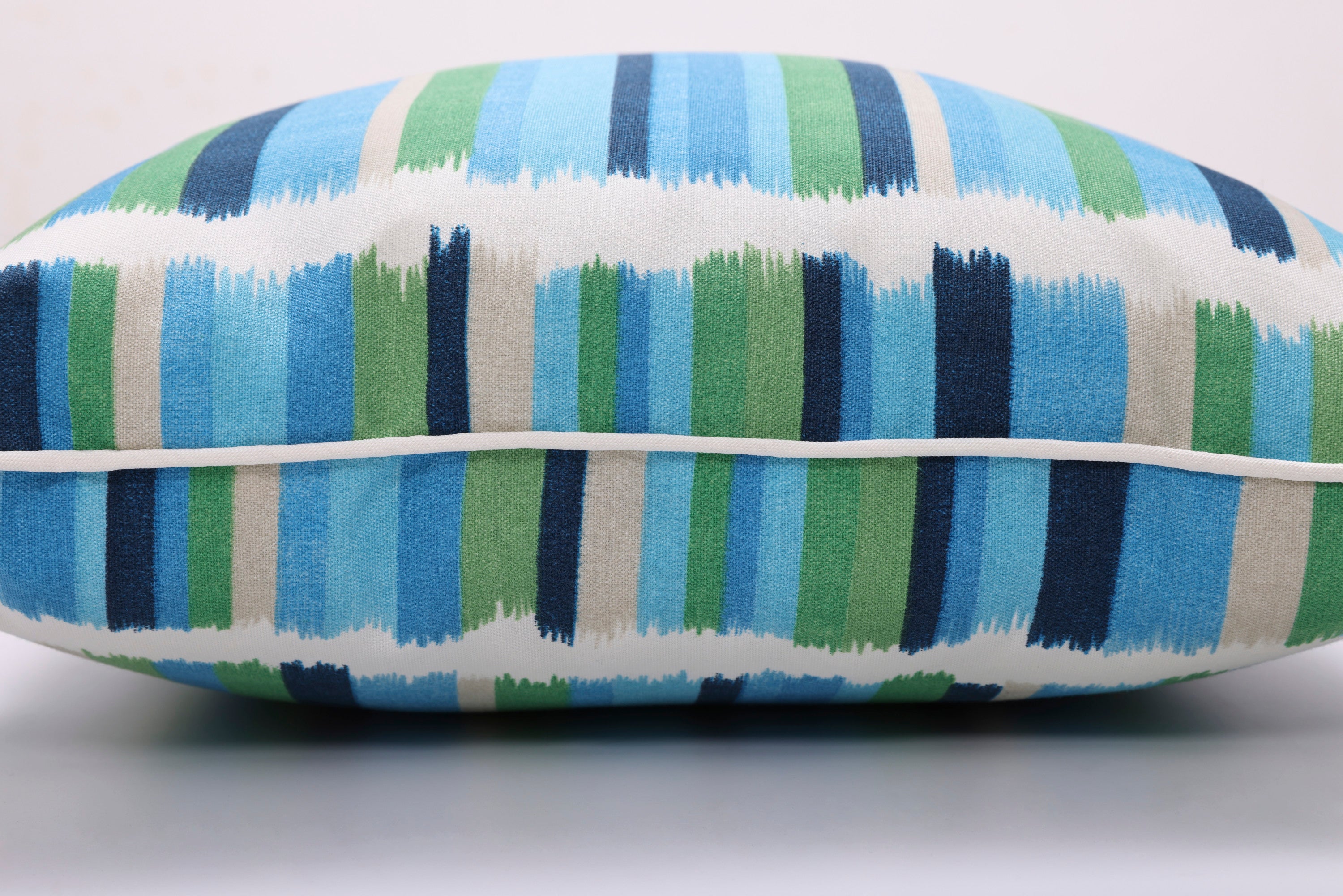 Solar Stripe Azure Rectangular Throw Pillow (Set of 2)