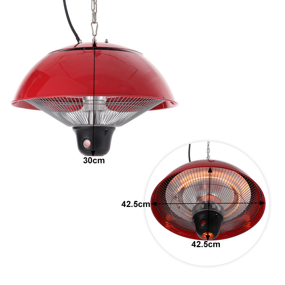 Electric Patio Ceiling Hanging Heater Heating Halogen Infrared Pendant Heater