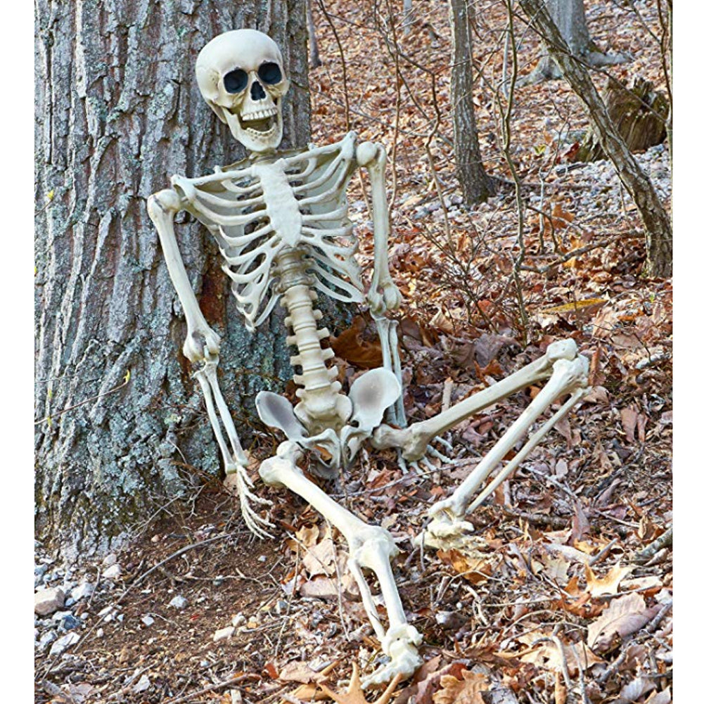 170cm Life Size Human Skeleton Bones Posable Halloween Hanging Decorations Prop