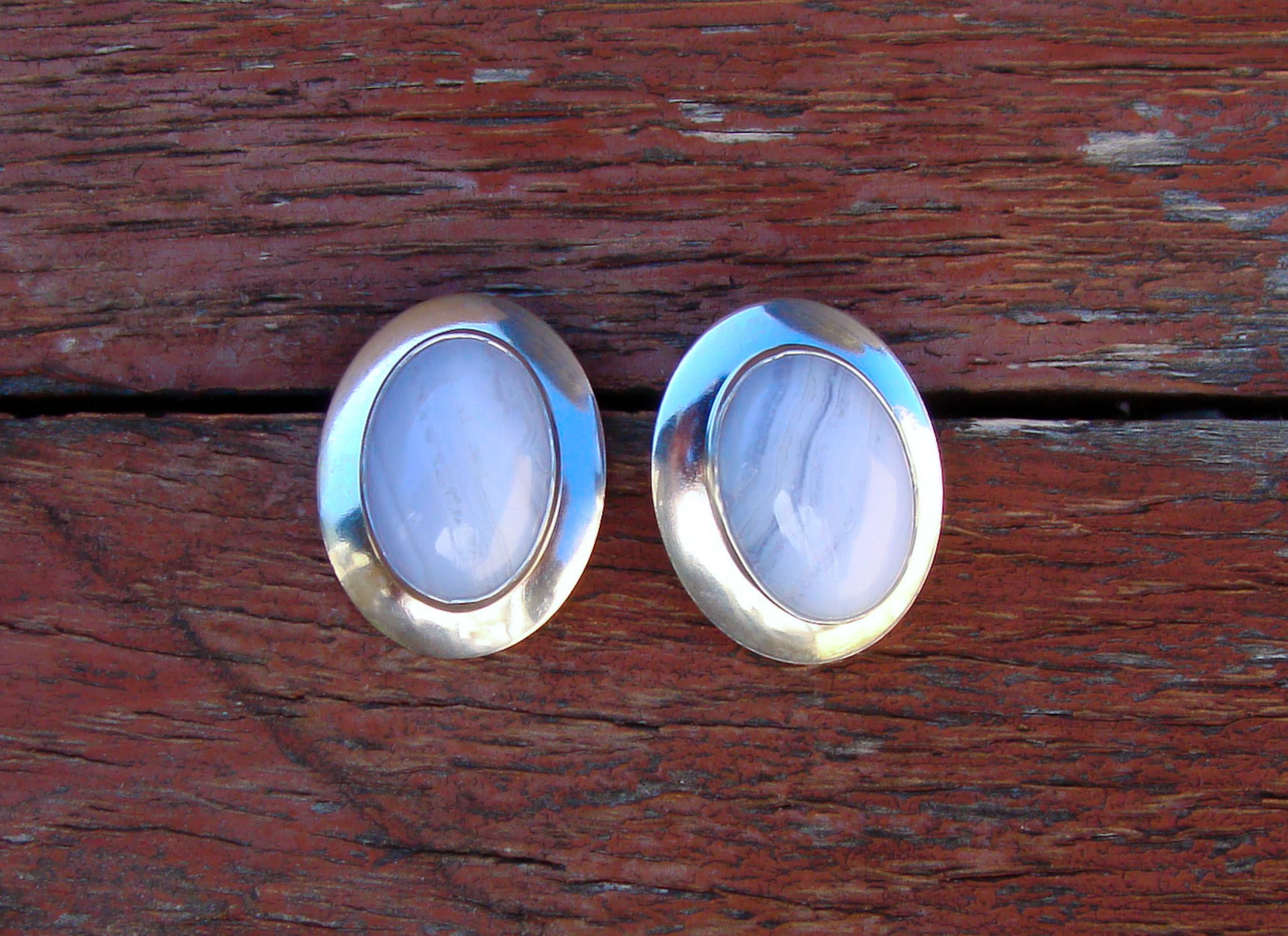 Navajo Crazy Lace Agate Post Earrings