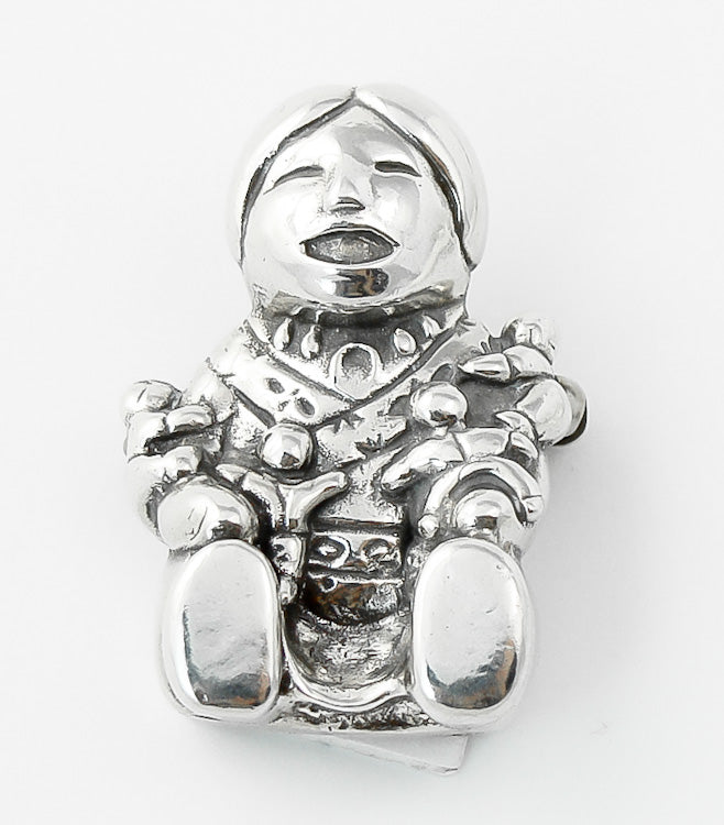 Sterling Silver Storyteller Pin Brooch Pendant