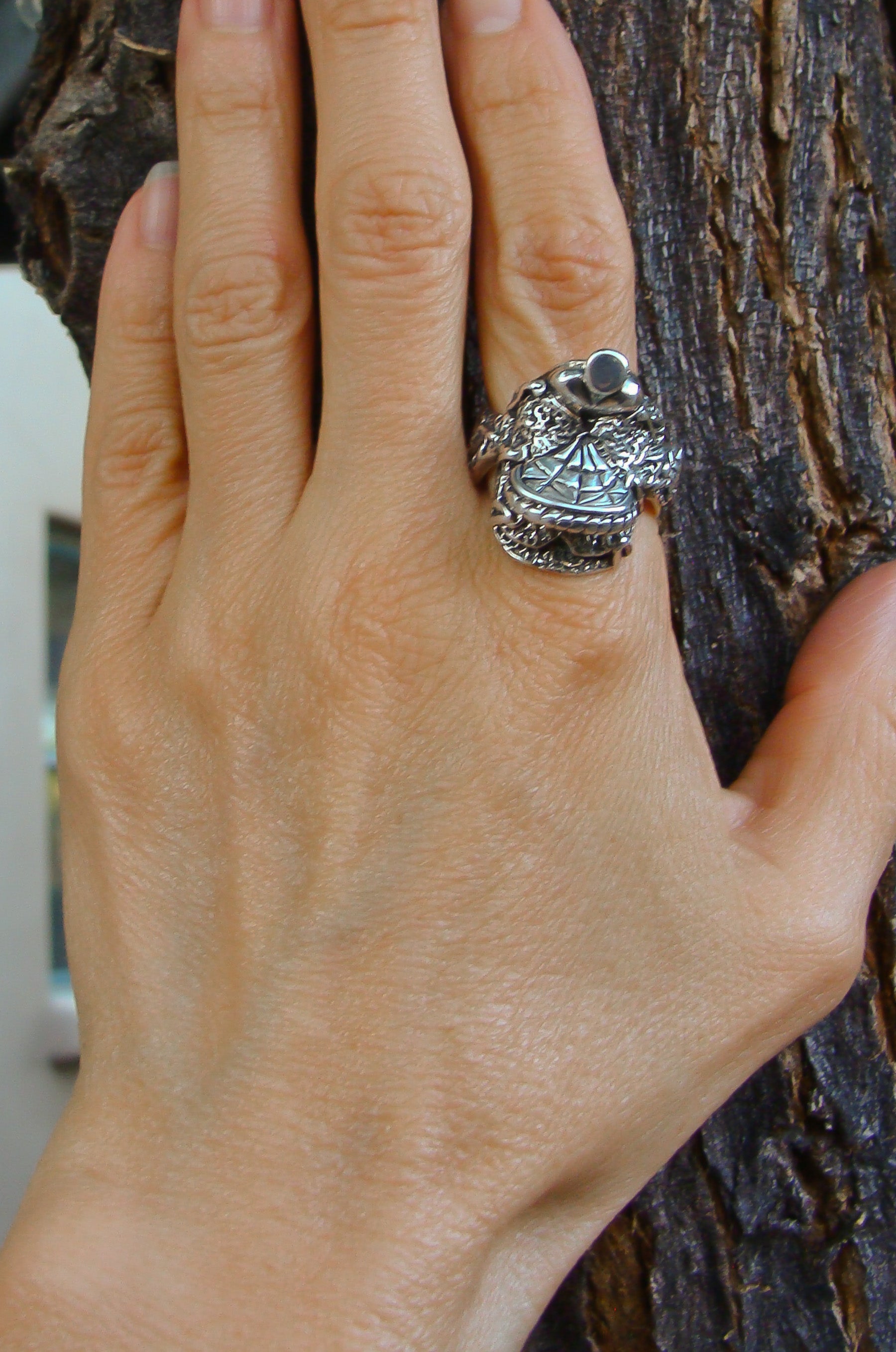 Sterling Silver Country Western Saddle Ring Size 10