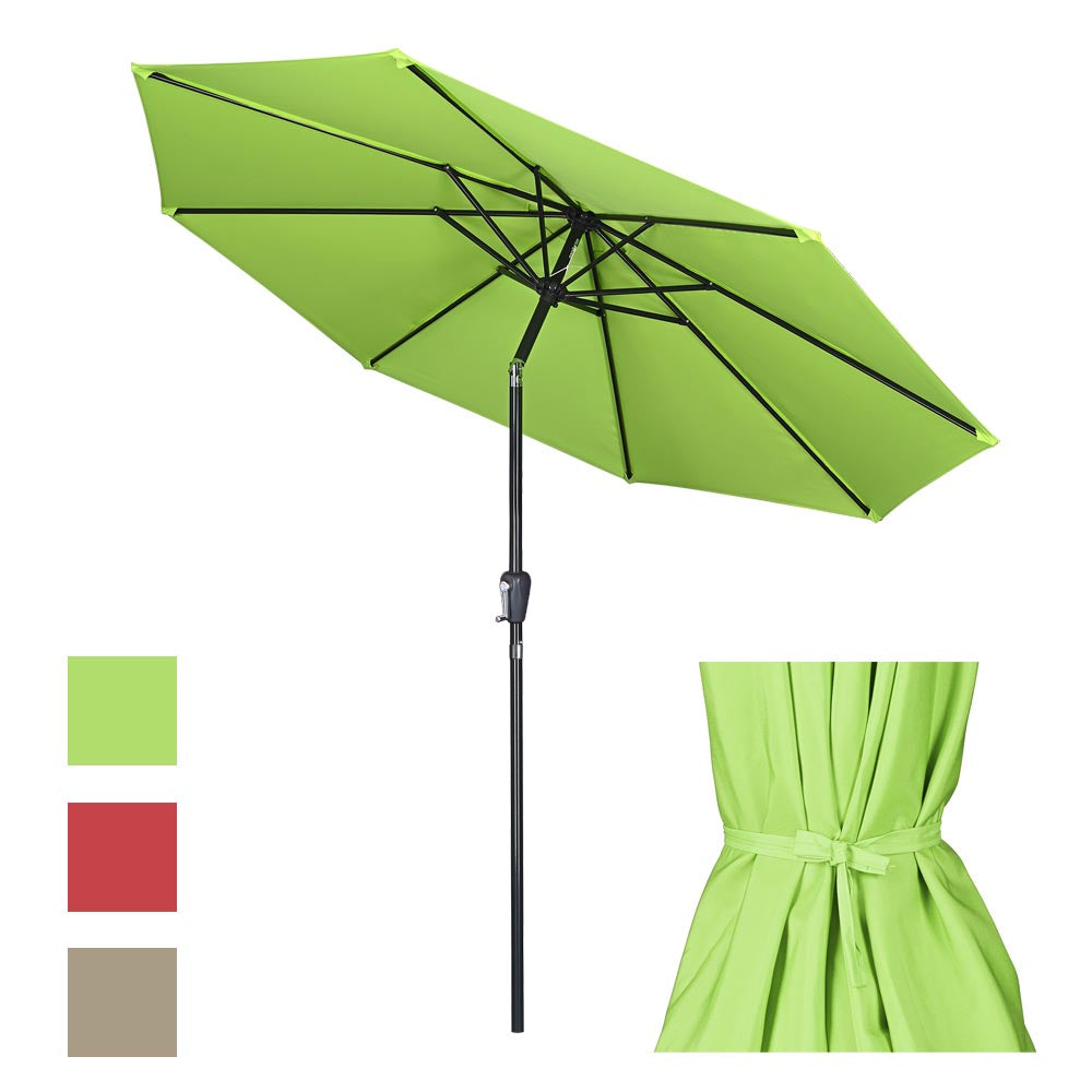  Patio Umbrella Tilt 10ft 8-Rib 220 gsm Canopy UV50+ 