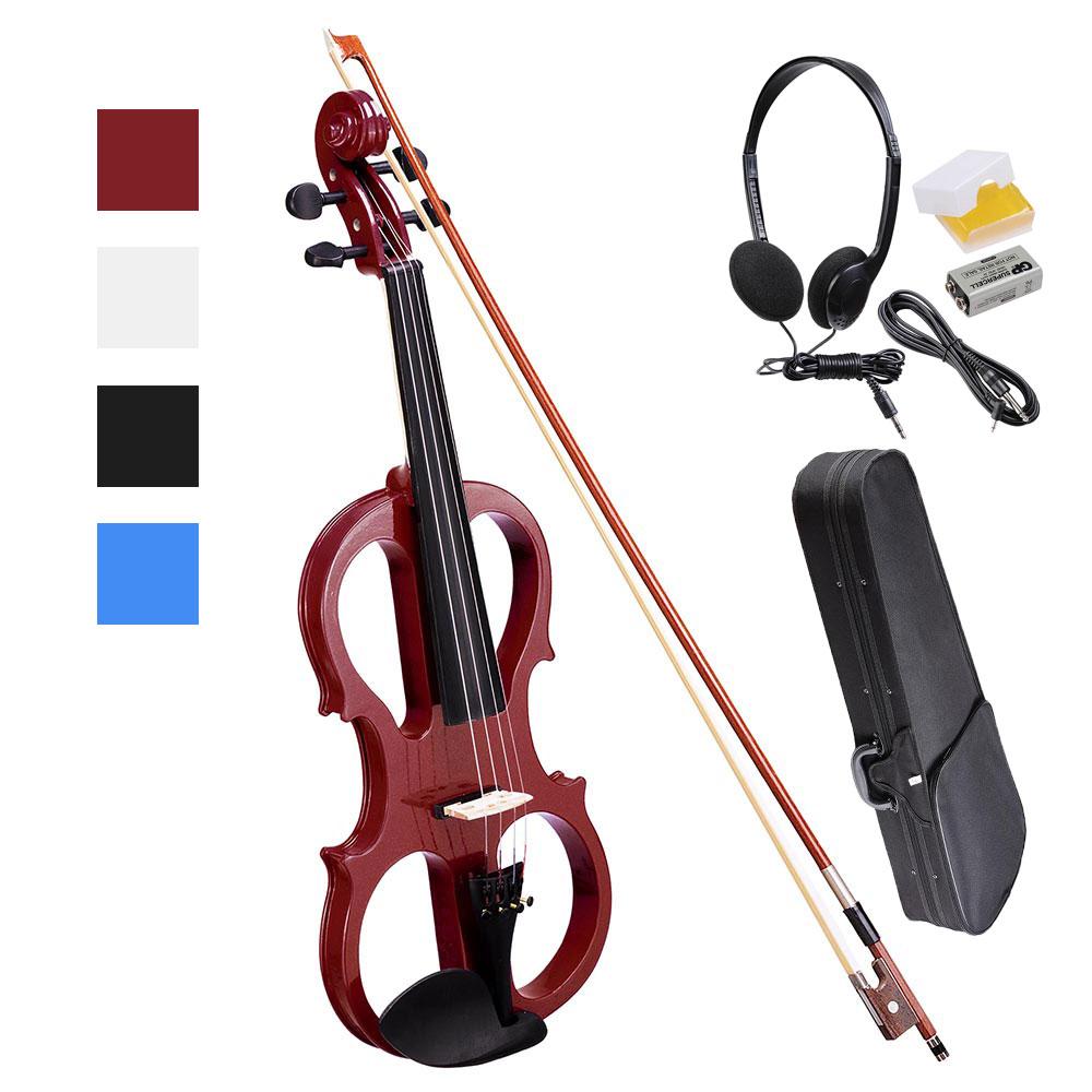  Full Size Electric Violin for Beginners with Headphone Rosin Case 