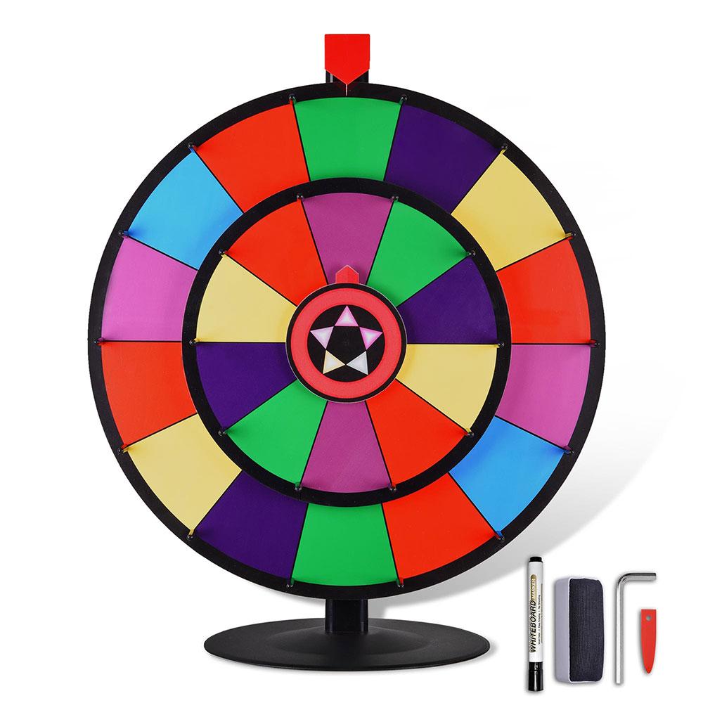  WinSpin Prize Wheel Double Wheels 24" Tabletop Round Base 