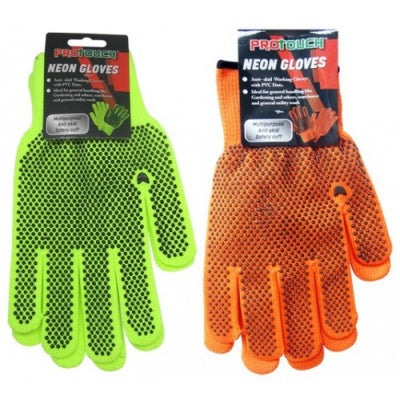 Neon Glove Black Gloves