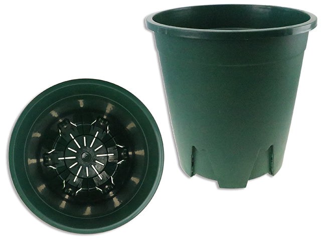 10.25in(D) x 10.25in(H) Round Plastic Planter. Col.Label.