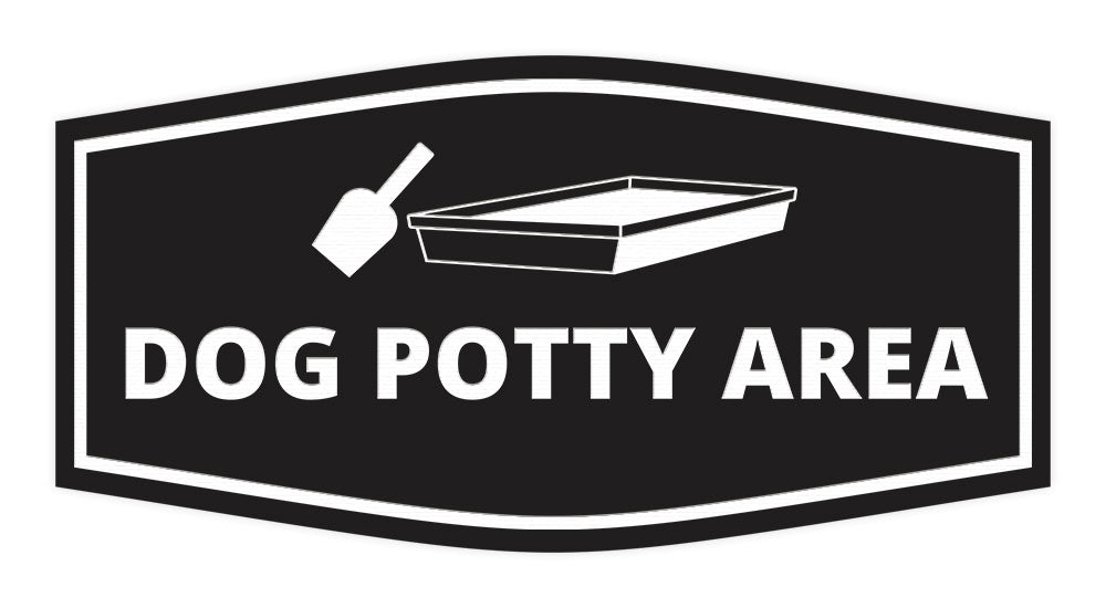 Motto Lita Fancy Paws, Dog Potty Area Wall or Door Sign