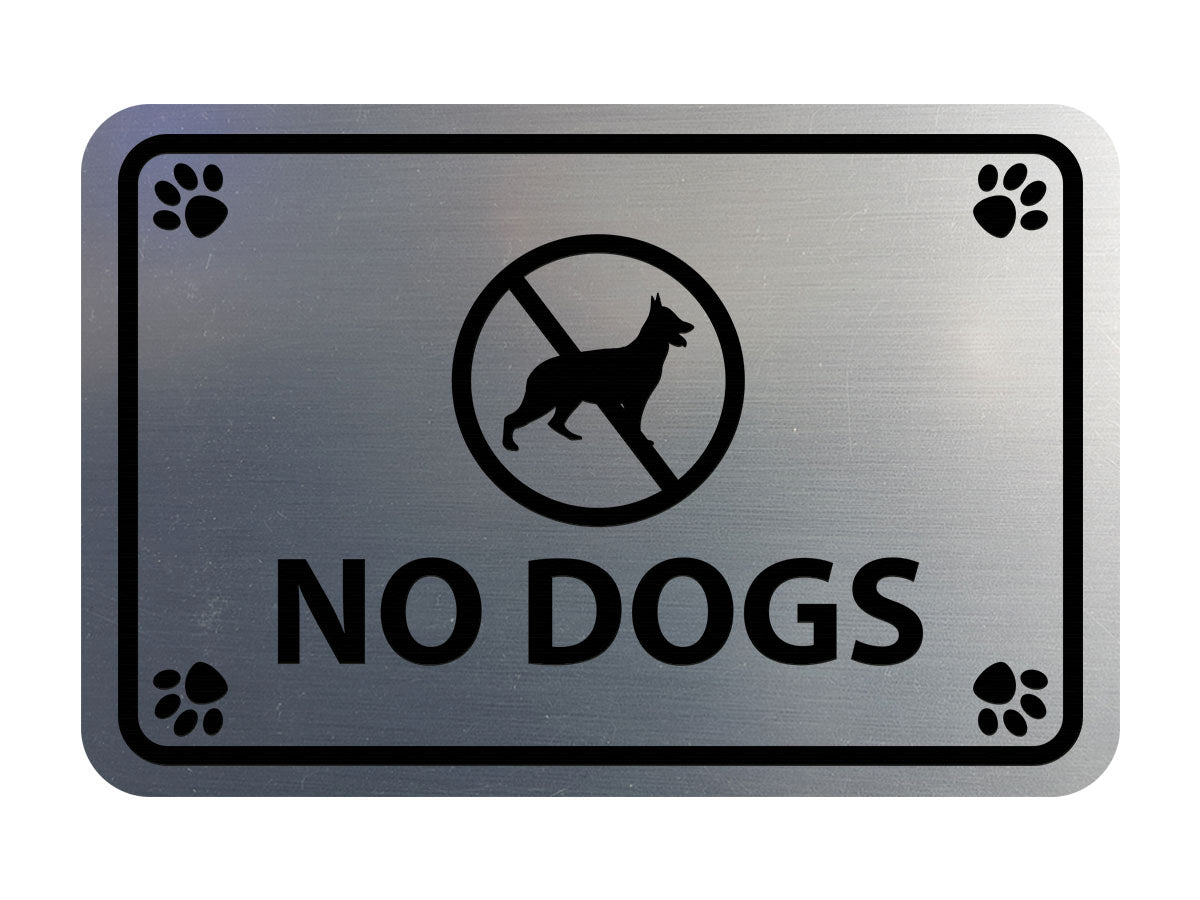 Classic Framed Paws, No Dogs Wall or Door Sign