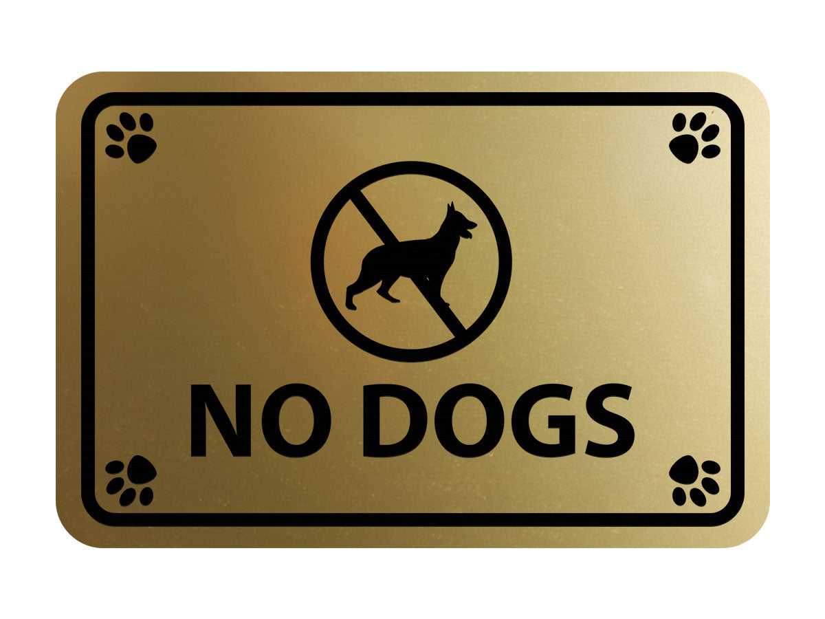 Classic Framed Paws, No Dogs Wall or Door Sign