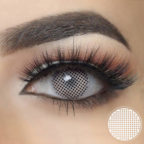 White Mesh Halloween Lenses