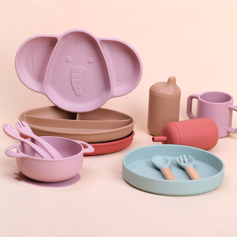 silicone feeding sets weaning tableware