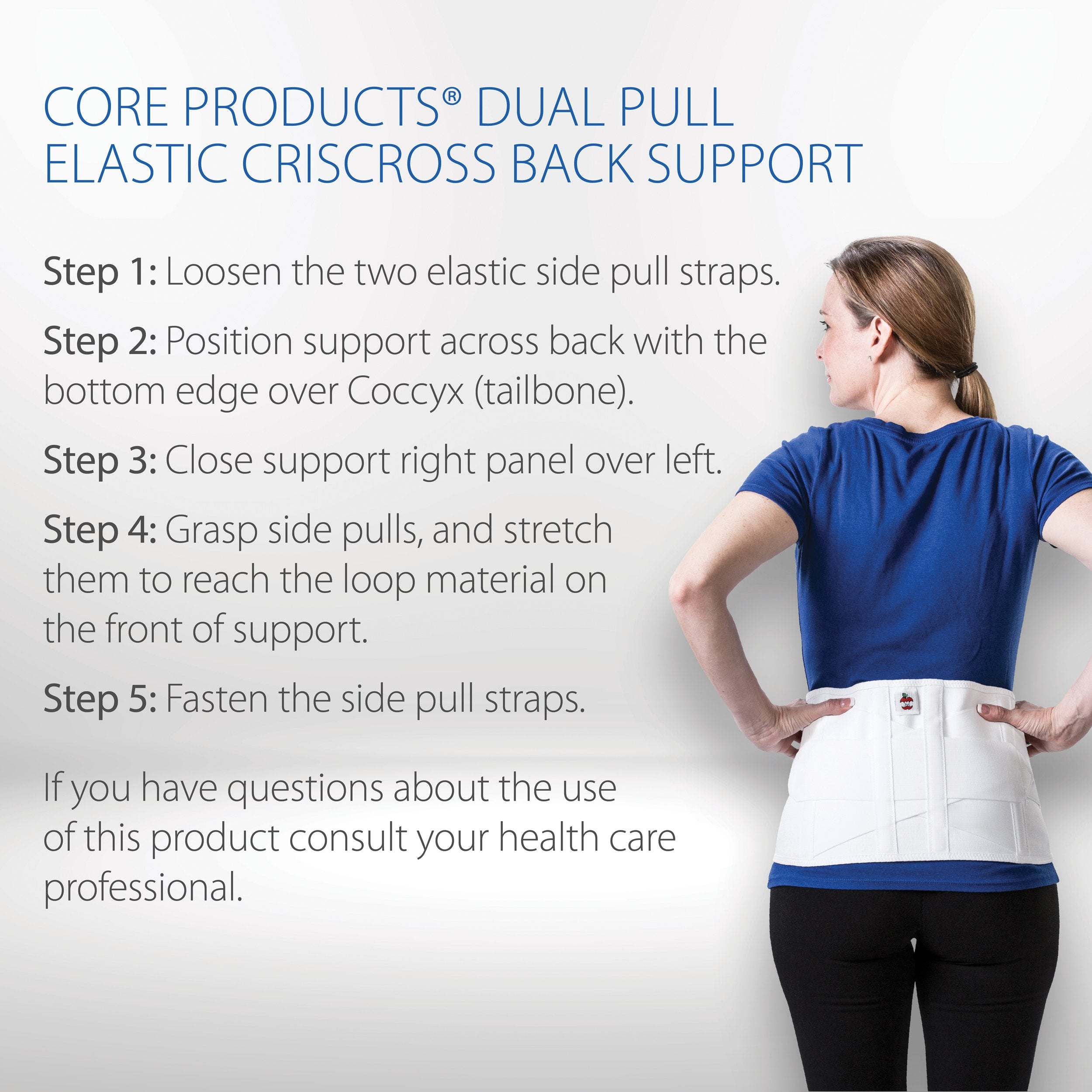 Core Products Dual Pull Elastic Crisscross Back Support