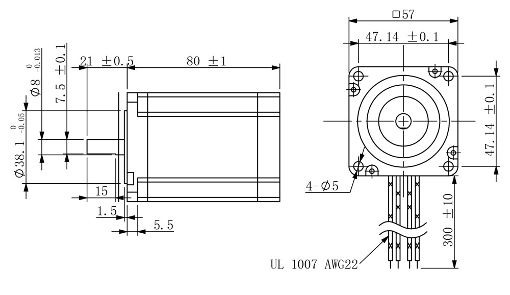 High Torque NEMA23 stepper motor on the Z-axis for 3D printer