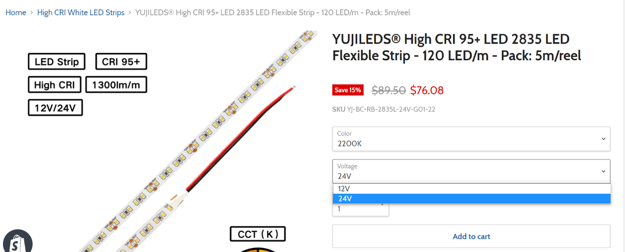 Choosing the right LED power supply: the LED strip's voltage