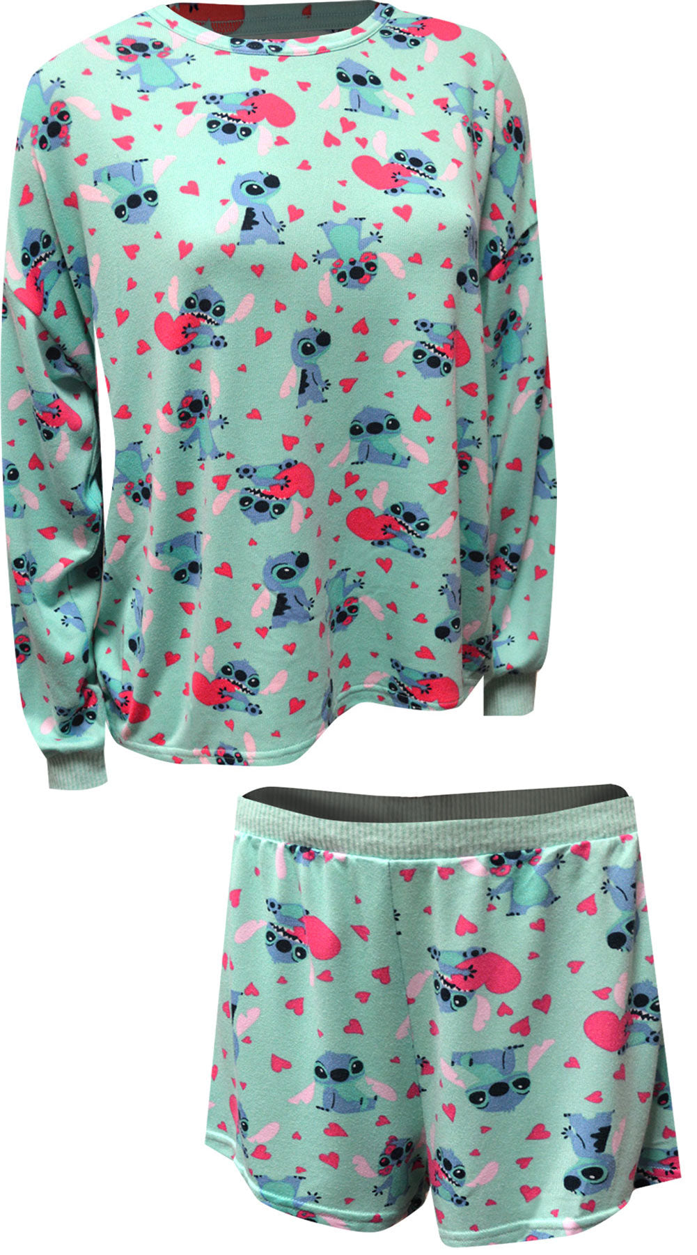 Disney Lilo and Stitch in Love Shortie Pajama Set