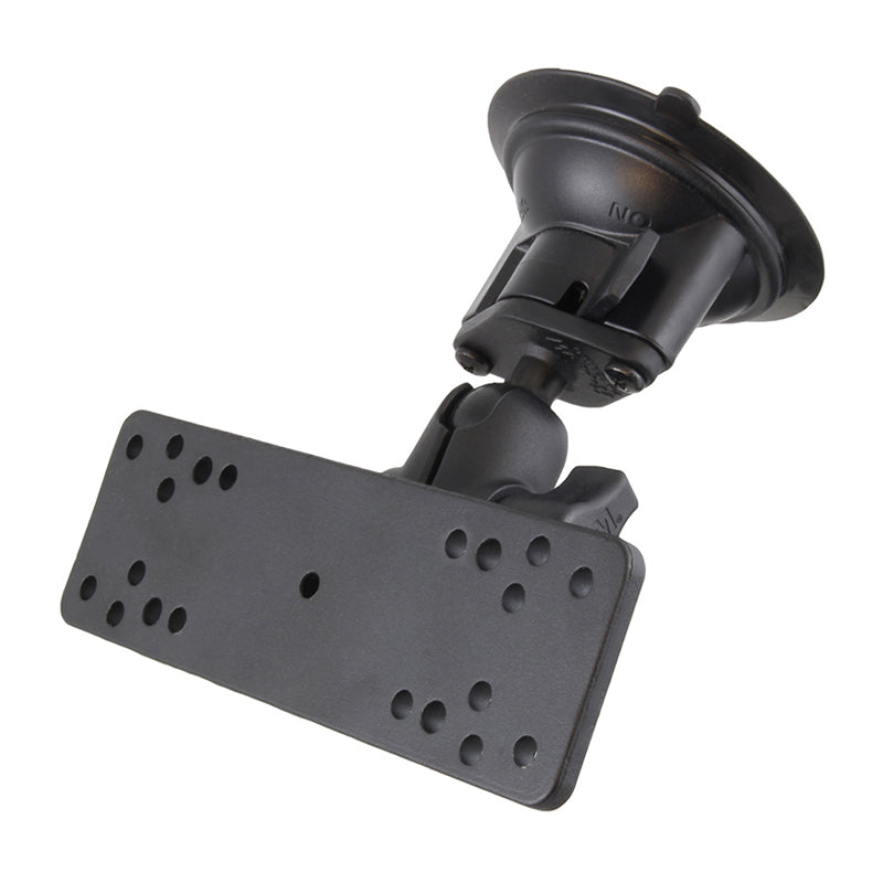 RAM? Twist-Lock? Suction Cup Mount with Electronics Plate - Short - RAM-B-166-A-111U