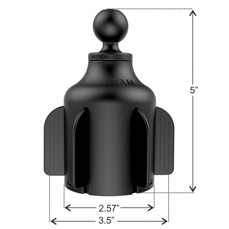 RAM? Stubby? Cup Holder Mount with Round Plate - RAP-B-299-4-202U