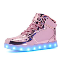 Women's Bright Sneakers Light Up Led Shoes USB Charging Basket Women's Sneakers Shoes with Light Up Women Casual Women's Luminous Led Bright Sneakers
