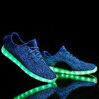 Men's LED Light Up Shoes Rubber Tissage Volant LED Casual Bright Sneakers Walking Led Bright Sneakers Light Up Shoes Breathable Booties Ankle Boots