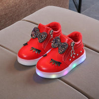 Ligtht Led Shoes Glowing For Girls Spring Autumn Basket Led Children Lighting Shoes Fashion Luminous Baby Kids Sneaker Flat  Bright Sneakers
