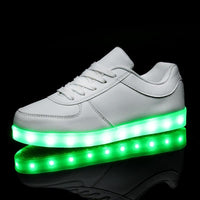 USB Charger Glowing Women's  Light Up Led Sneakers Lighted Shoes for Casual Led Shoes for Party Evening Led Slippers Luminous Female Bright Sneakers