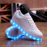 USB Charger Glowing Women's  Light Up Led Sneakers Lighted Shoes for Casual Led Shoes for Party Evening Led Slippers Luminous Female Bright Sneakers