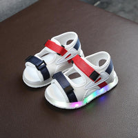 Kids Led Sandals Light Up Children Summer Light Shoes Glowing Sport Baby Glowing Sandals for Boys Girls Flashing Soft Beach Led Shoes for Toddler