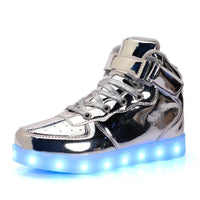 Women's Bright Sneakers Light Up Led Shoes USB Charging Basket Women's Sneakers Shoes with Light Up Women Casual Women's Luminous Led Bright Sneakers