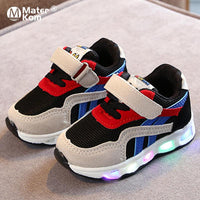 Size 21-30 Kids's Led Shoes Boys Girls Children Lighted Sneakers Glowing Shoes for Kid Sneakers Boys Baby Light Up Sneakers with Luminous Sole