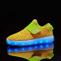 Size 25-37 Kids Led Shoes USB Recharge Glowing Bright Shoes Children's Hook Loop Light Up Shoes Children's Glowing Sneakers Kids Led Luminous Shoes