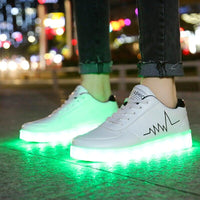 Bright Led Shoes Women's USB Charging Light Up Luminous Women Sneakers for Women Glowing Sneakers with Light Unisex Luminous Female Bright Led Shoes
