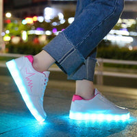 Bright Led Shoes Women's USB Charging Light Up Luminous Women Sneakers for Women Glowing Sneakers with Light Unisex Luminous Female Bright Led Shoes