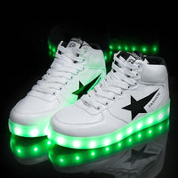 Led Light Up Shoes Women's USB Charge Women Luminous Sneakers Female Led Shoes Glowing Lighted Up Shoes With Lights Bright Casual Shoes