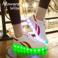 Led Sneakers USB Charge Women's Luminous Light Up Shoes for Female Glowing Lighted Up Shoes With Lights Bright Casual Women Shoes