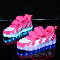 Boys Girls Light  Led Shoes USB Children Glowing Sneakers Lighted Shoes Canvas Light Glowing Shoes Luminous Sneakers Boys Girls Krasovki Bright Shoes