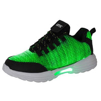 Women's Led Light Up Shoes Mesh Elastic Fabric Sporty LED Casual Athletic Shoes USB Charging Bright Luminous Sneakers Led Bright Sneakers Breathable