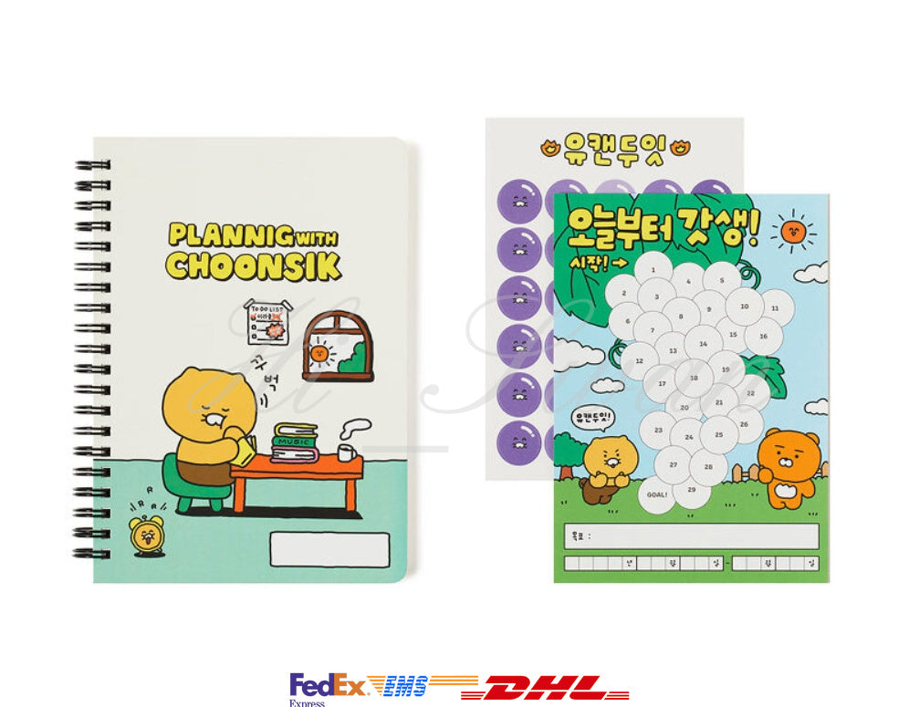 [KAKAO FRIENDS] Godsaeng Planning Note Sticker Set Choonsik OFFICIAL MD