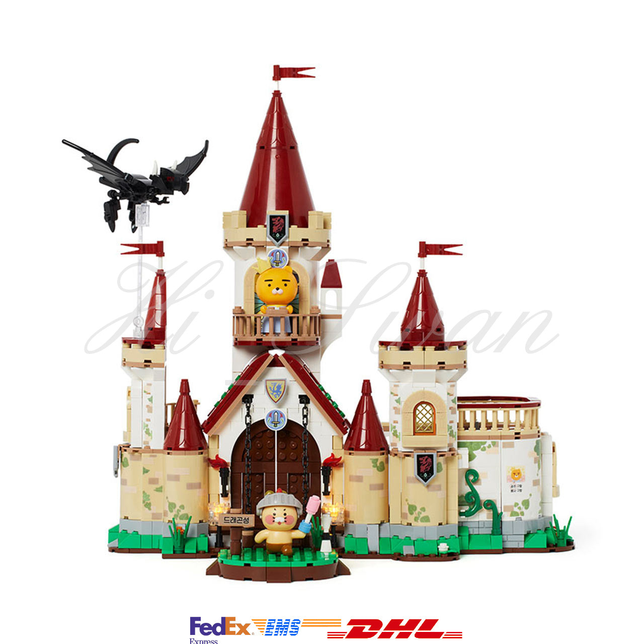 [KAKAO FRIENDS] Dragon Castle Brick Figure - Ryan & Choonsik OFFICIAL MD