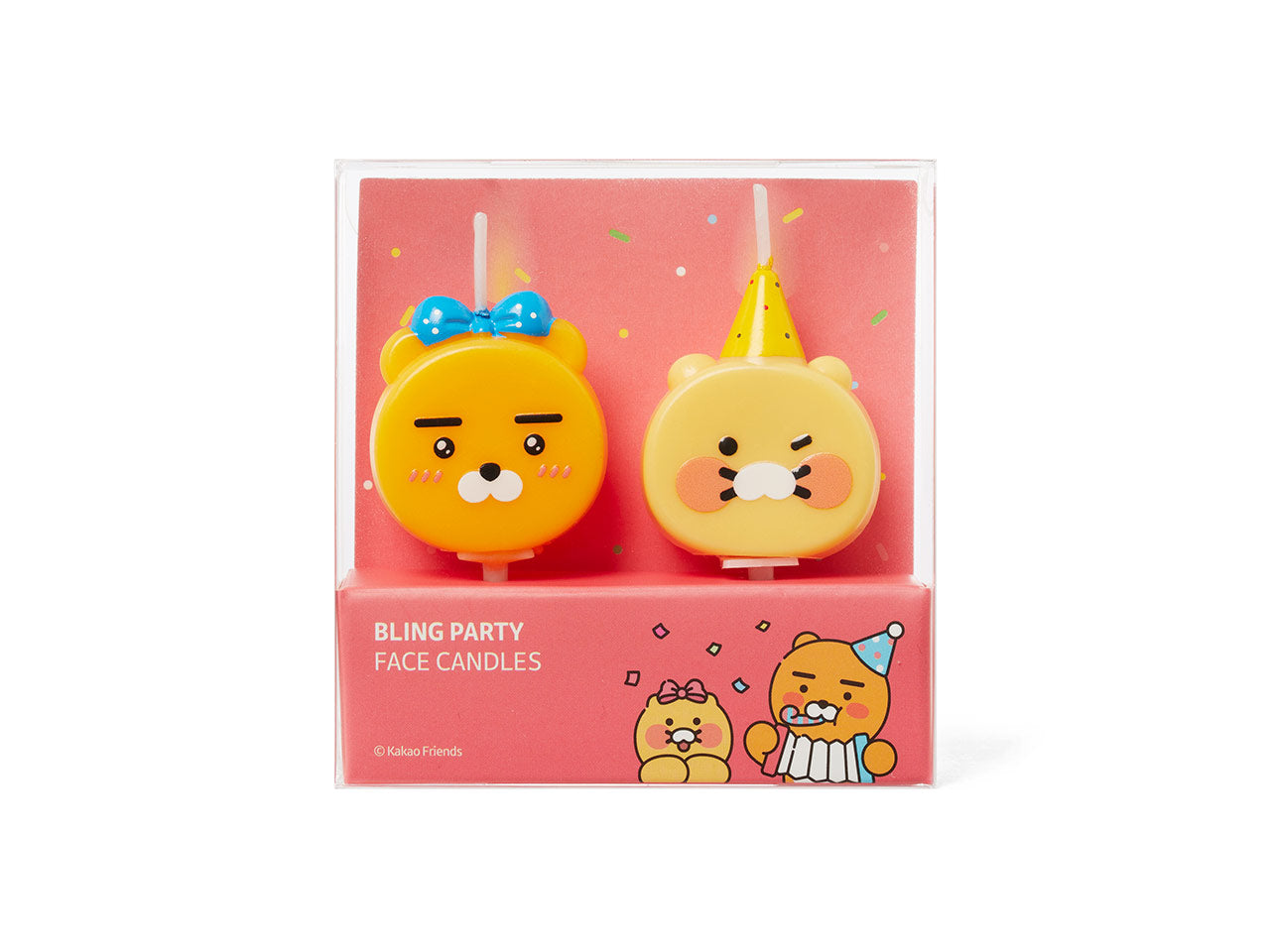 [KAKAO FRIENDS] Bling Party Face Candle 2P Set OFFICIAL MD
