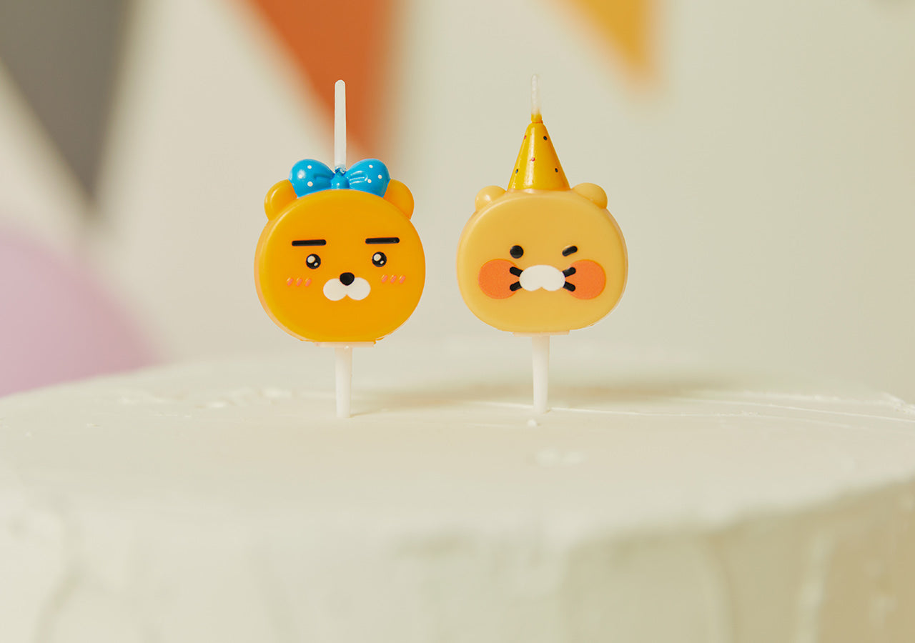 [KAKAO FRIENDS] Bling Party Face Candle 2P Set OFFICIAL MD