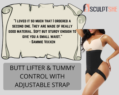 Sculptshe Butt Lifter Tummy Control with Adjustable Strap