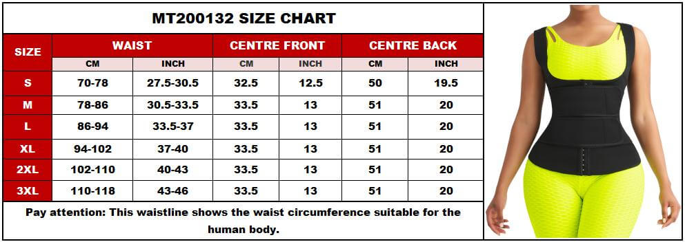 Sculptshe Women Neoprene Waist Trainer Vest Sauna Sweat Double Belts Vest Corset