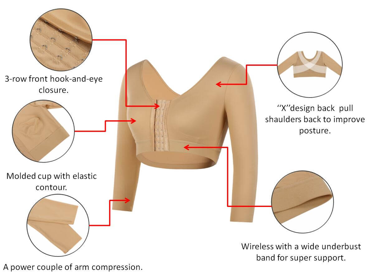 Sculptshe 3-Row Hooks Shapewear Bra Body Shapewear