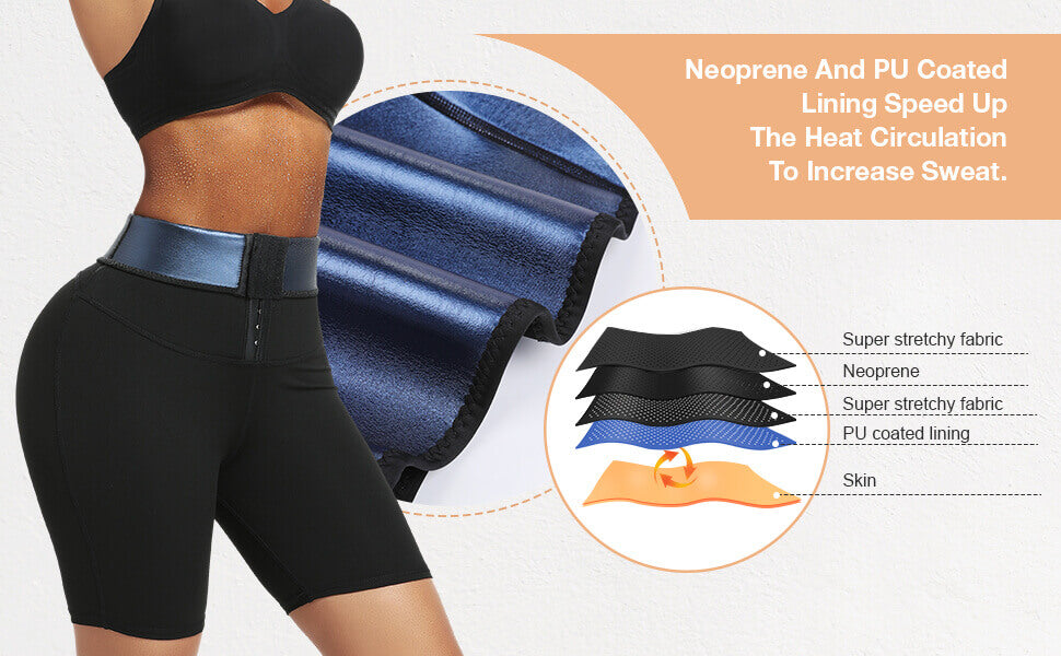 Sculptshe Neoprene Waist Trainer Shorts