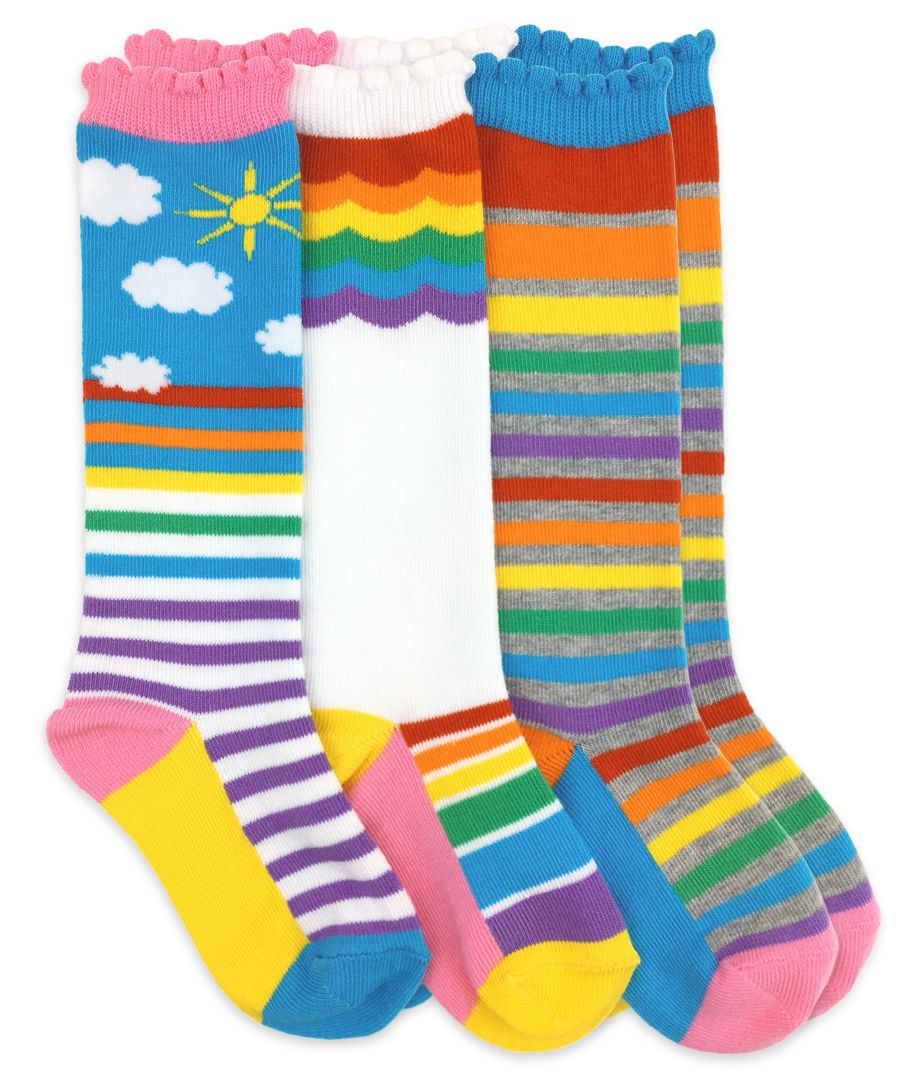 Rainbow Knee High Socks 1 Pair