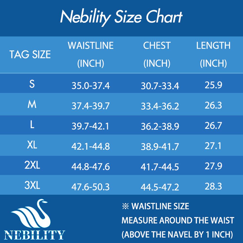 Nebility Size Chart For Men