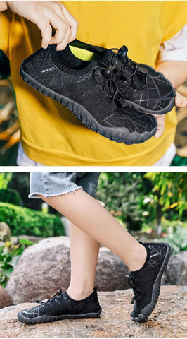 Kids Pink/Black Outdoor Five Fingers Beach Aqua Quick Dry Water Shoes
